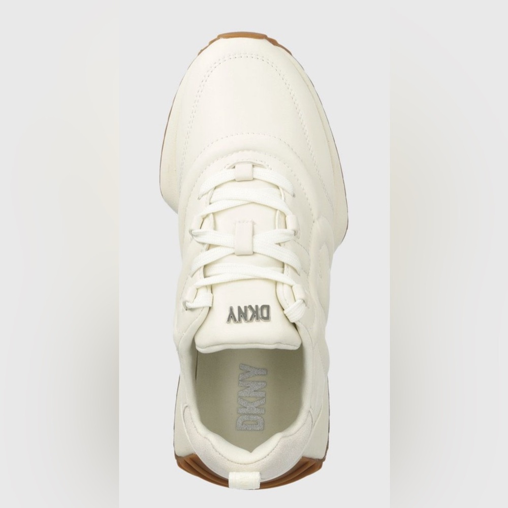 DKNY woman cream/ white sneakers, size 5.5 NWOT - Picture 4 of 12